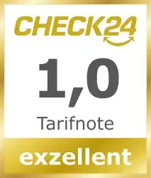 CHECK24 Siegel: Tarifnote 1,0 – exzellent